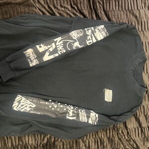 Nike Black Long Sleeve Tee with Logo